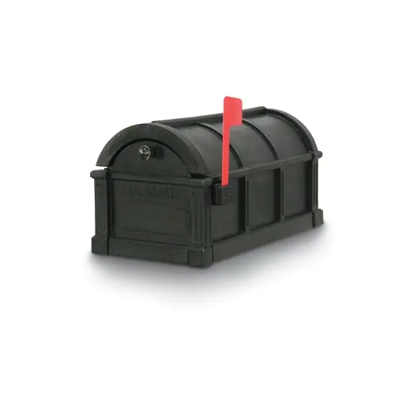 Sunset Pointe Plastic Mailbox in Black Sunset Pointe Plastic Mailbox in Black
