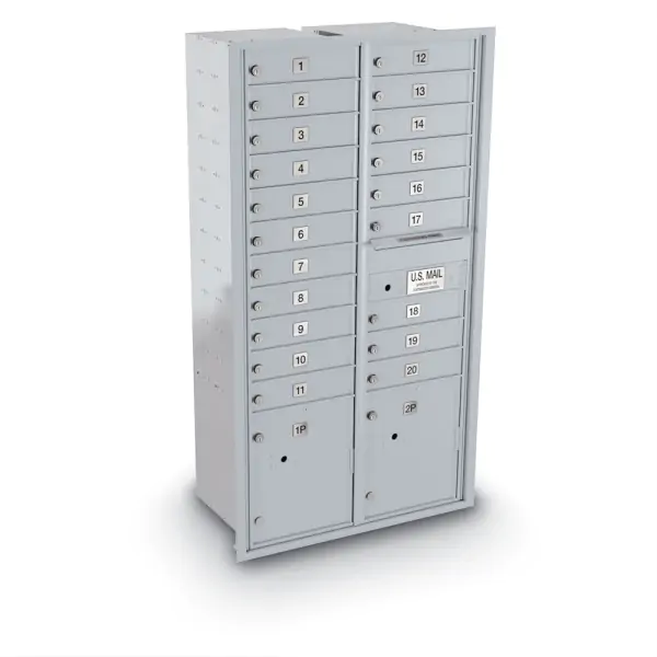 N1029415 - 20 Door Standard 4C Mailbox with (2) Parcel Lockers