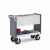Long Solid Metal Cart with 8