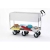 Extra Long Solid Metal Cart with 8