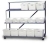 MAIL SORTING, TRANSPORTING, 3 TOTE EXPANDED STEEL FLAT TOTE RACKS N1001136
