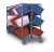 MAIL SORTING, TRANSPORTING, 6 Shelf Piggy Back Tote Rack, 30 Tote N1005356