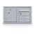 3 Door Standard 4C Mailbox with 1 Parcel Locker