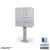 8 Door F-Spec Cluster Box Unit with Pedestal (Grey)