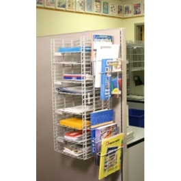 W828 - 8 Pocket Mail Station with Magazine Racks - Legal Depth