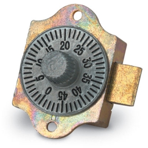 Horizontal Mailbox Combination Locks - Private - Brass, N1004571