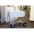 Long Solid Metal Literature/Mail Cart with Locking Top