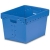 MAILROOM, MAILCENTER SORTING NESTABLE TOTES, 13.2w X 18.2L X 6.1h, Blue N1002338