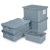 MAILROOM SORTING, TOTES WITH HINGED LIDS,24 X 19.5 X 12.5, BLUE N1021300