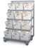 Flat Tote Distribution Rack 3-Shelf, 12-Tote Capacity 41