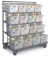 Flat Tote Distribution Rack 4-Shelf, 16-Tote Capacity 54