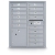 15 Door Standard 4C Mailbox with 1 Parcel Locker - Additional Colors Available