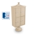 4 Parcel Locker with Decorative Pedestal/Cover
